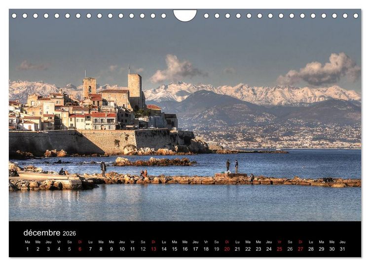 Produktbild: C&ocirc;te d'Azur entre Mer et Montagne (Calendrier mural 2026 DIN A4 vertical), CALVENDO calendrier mensuel