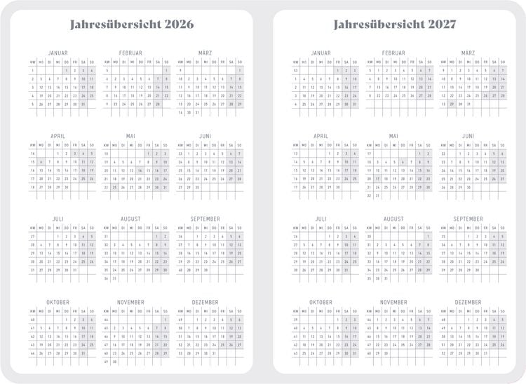 Produktbild: Wochenkalender 2027 - Purple