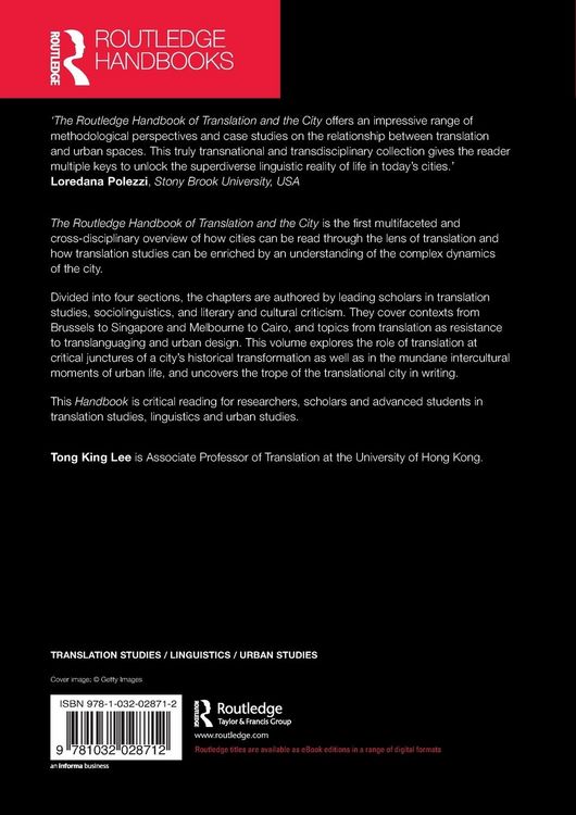 Produktbild: The Routledge Handbook of Translation and the City