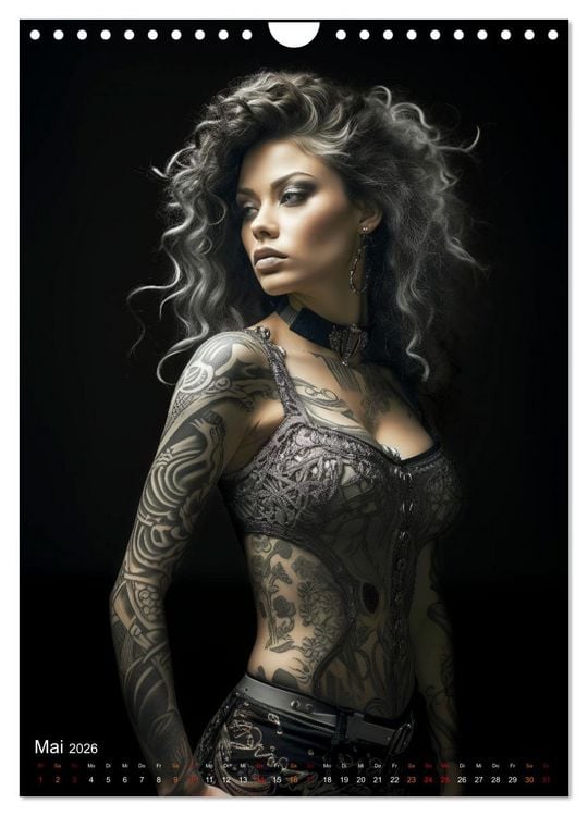 Produktbild: Tattoo Kunst auf der Haut (Wandkalender 2026 DIN A4 hoch), CALVENDO Monatskalender