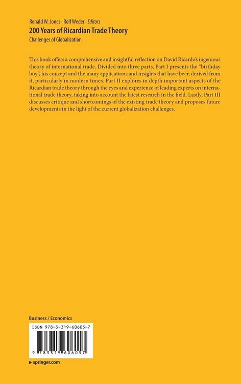 Produktbild: 200 Years of Ricardian Trade Theory