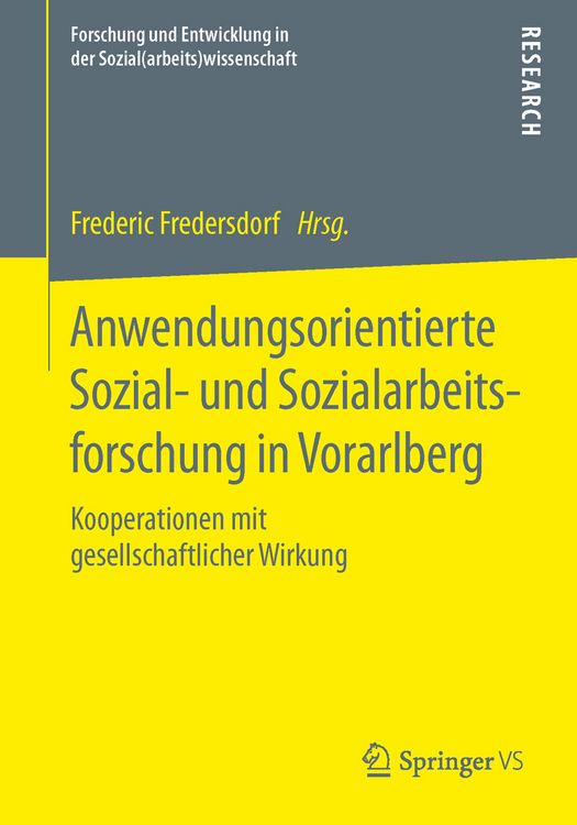 Produktbild: Anwendungsorientierte Sozial- und Sozialarbeitsforschung in Vorarlberg