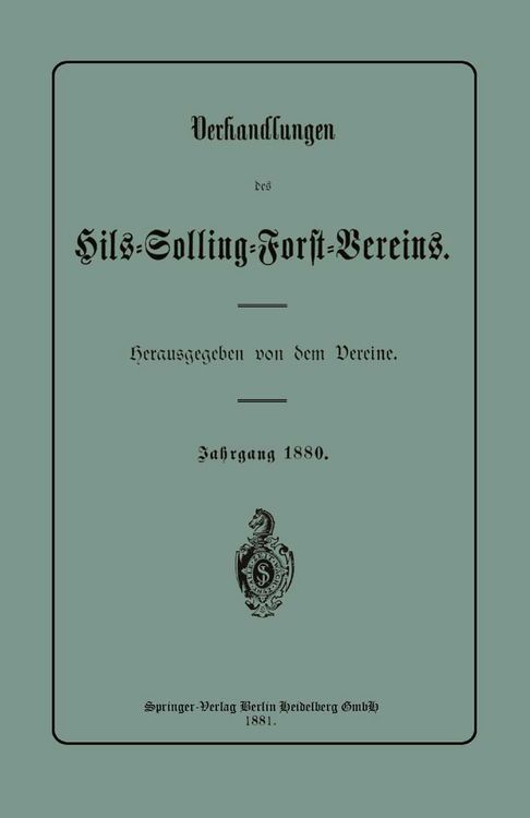 Produktbild: Verhandlungen des Hils-Solling-Forst-Vereins