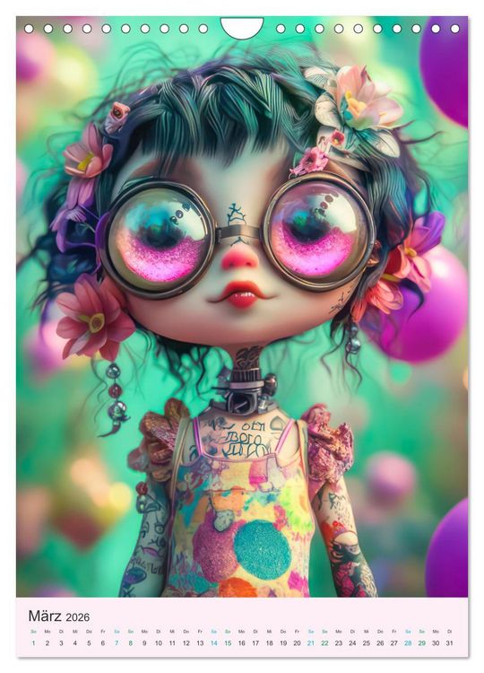 Produktbild: Steampunk Puppen &ndash; Zauberhafte Puppenfiguren (Wandkalender 2026 DIN A4 hoch), CALVENDO Monatskalender