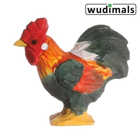Produktbild: Wudimals A040601 - Hahn, Rooster, handgeschnitzt aus Holz
