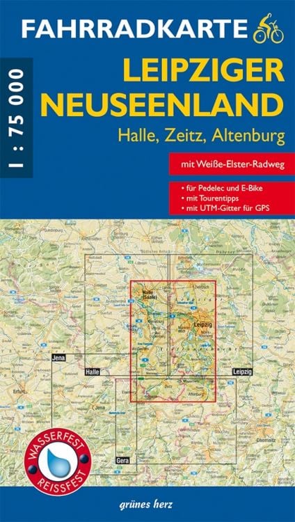 Produktbild: Fahrradkarte Leipziger Neuseenland 1:75.000