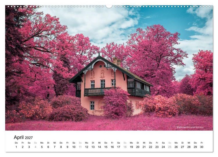 Produktbild: Die Lausitz im faszinierenden Infrarotlicht (hochwertiger Premium Wandkalender 2027 DIN A2 quer), Kunstdruck in Hochglanz