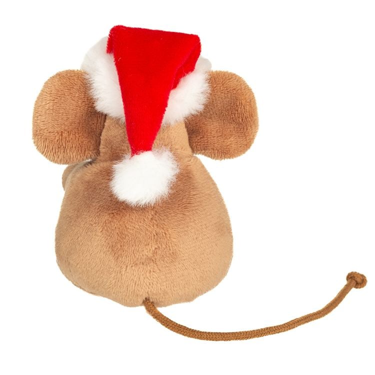 Produktbild: Teddy Hermann 94621 - Weihnachtsmaus mit Geschenk, Pl&uuml;sch, 11 cm