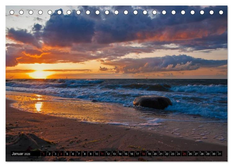 Produktbild: Die Ostseek&uuml;ste in Mecklenburg-Vorpommern (Tischkalender 2026 DIN A5 quer), CALVENDO Monatskalender