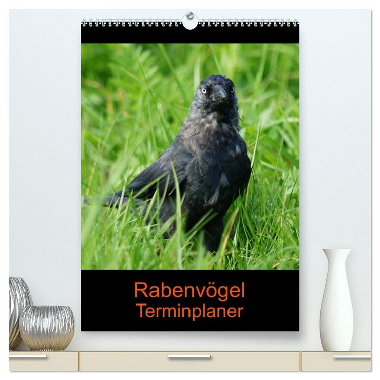 Produktbild: Rabenv&ouml;gel Terminplaner (hochwertiger Premium Wandkalender 2026 DIN A2 hoch), Kunstdruck in Hochglanz