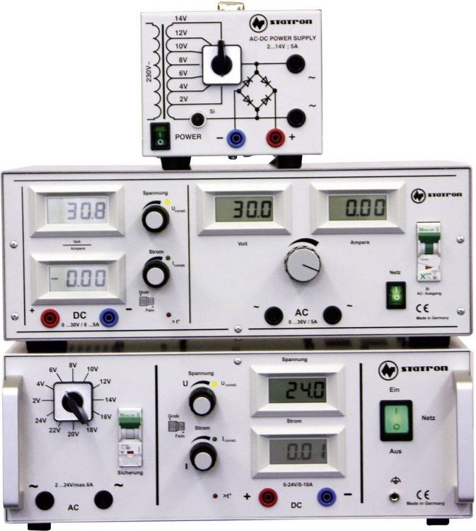 Produktbild: Statron 5359.3 Labornetzger&auml;t, einstellbar 2 - 14 V/AC 5A 75W Anzahl Ausg&auml;nge 2 x