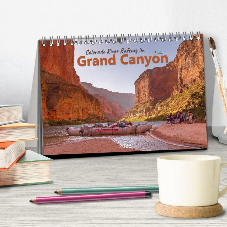 Produktbild: Colorado River Rafting im Grand Canyon (Tischkalender 2026 DIN A5 quer), CALVENDO Monatskalender