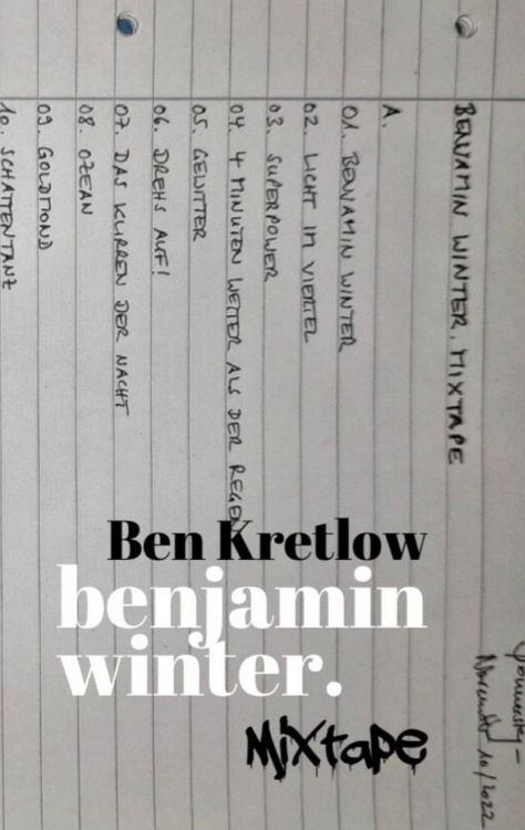 Produktbild: Benjamin winter. Mixtape