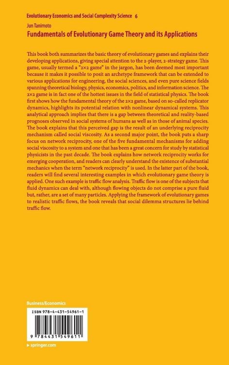 Produktbild: Fundamentals of Evolutionary Game Theory and its Applications