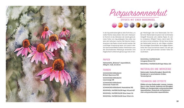 Produktbild: Aquarell-Effekte Blumen