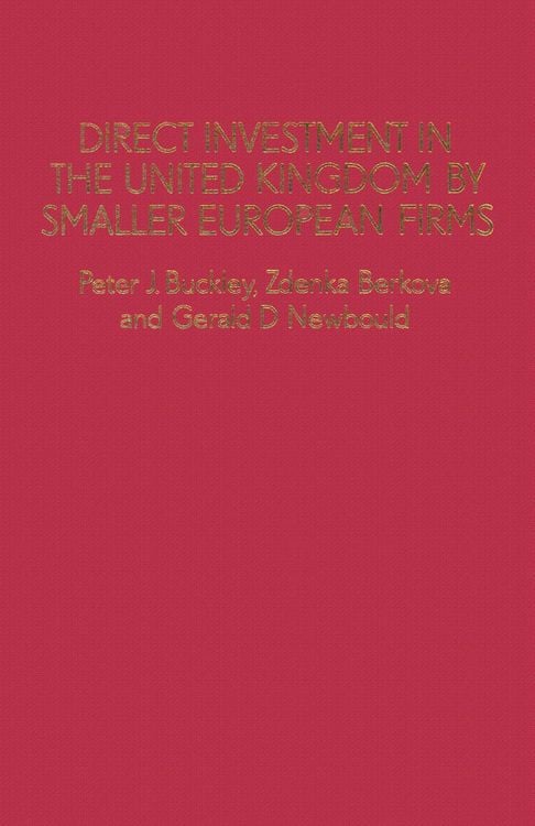 Produktbild: Direct Investment in the United Kingdom by Smaller European Firms
