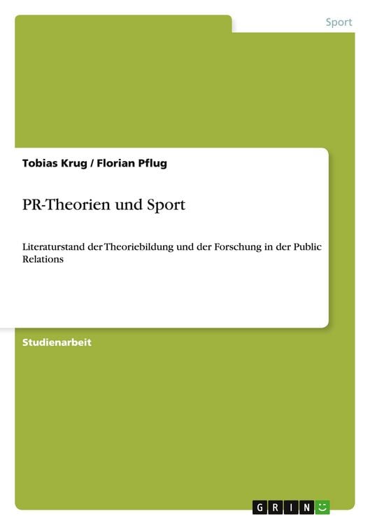 Produktbild: PR-Theorien und Sport
