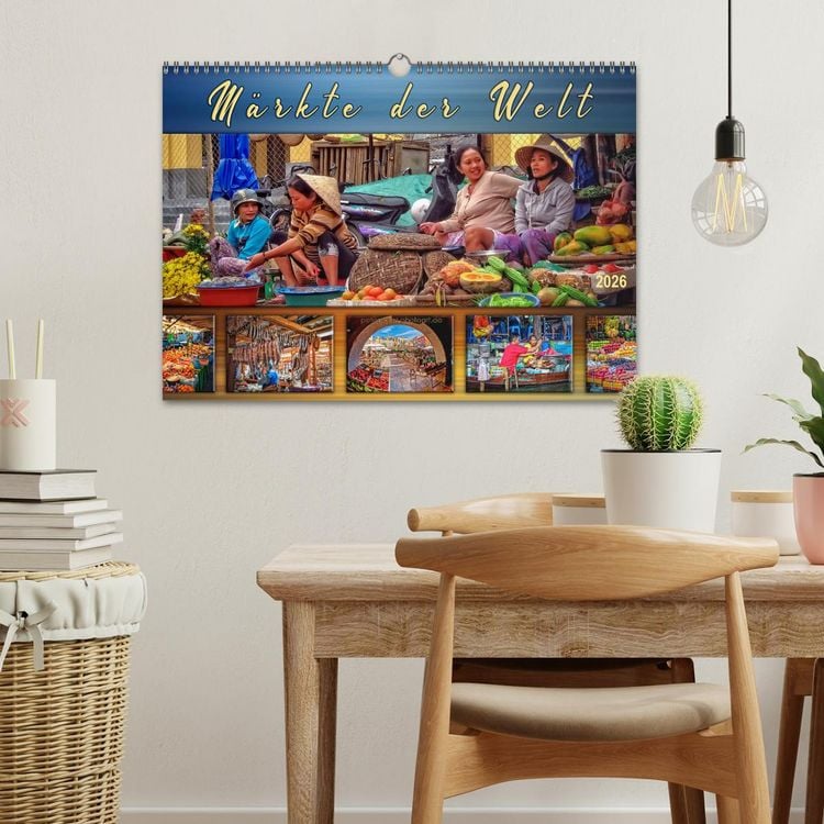 Produktbild: M&auml;rkte der Welt (Wandkalender 2026 DIN A3 quer), CALVENDO Monatskalender