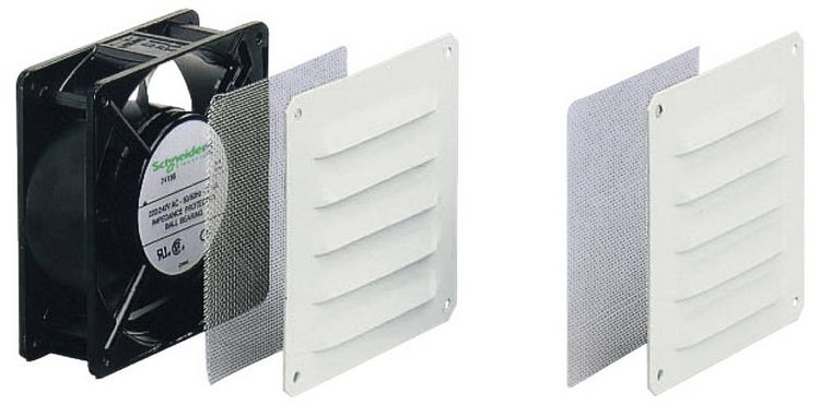 Produktbild: Schneider Electric NSYCVF54M230MM2 L&uuml;ftermodul 230V (B x H x T) 120 x 120 x 38mm 1St.
