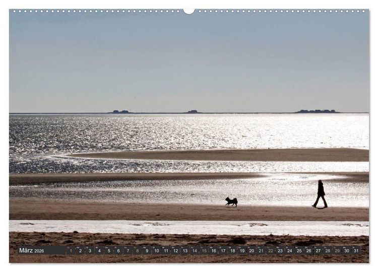 Produktbild: F&ouml;hr und Amrum - Spazierg&auml;nge am Meer (hochwertiger Premium Wandkalender 2026 DIN A2 quer), Kunstdruck in Hochglanz
