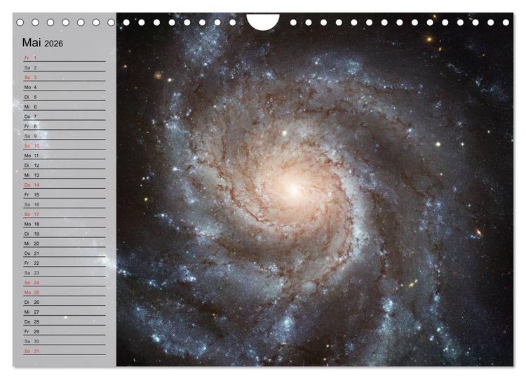 Produktbild: Der Weltraum. Spektakul&auml;re Gasnebel und Galaxien (Wandkalender 2026 DIN A4 quer), CALVENDO Monatskalender