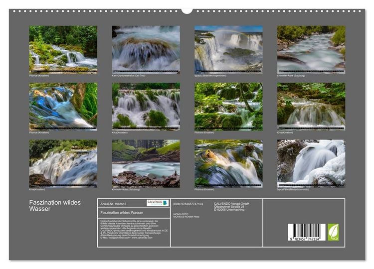 Produktbild: Faszination wildes Wasser (hochwertiger Premium Wandkalender 2026 DIN A2 quer), Kunstdruck in Hochglanz