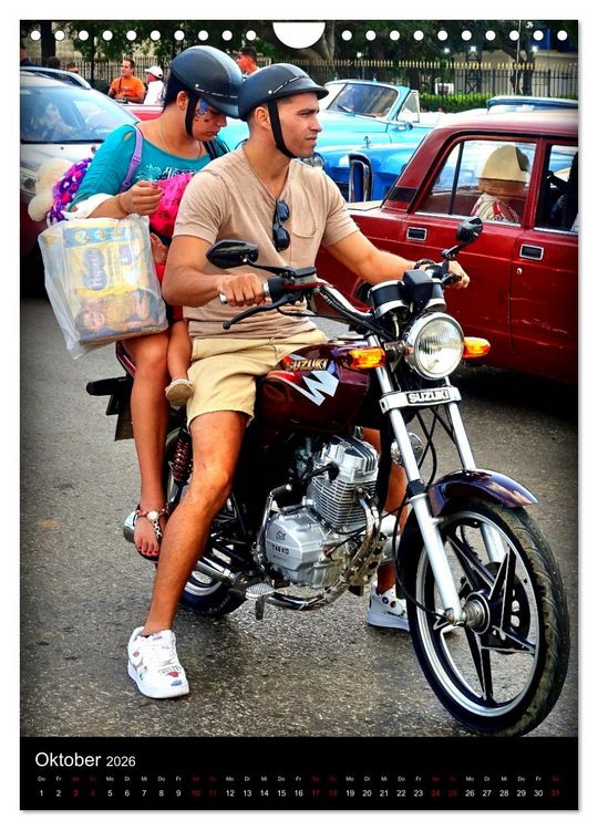 Produktbild: SUZUKI BIKER IN HAVANNA (Wandkalender 2026 DIN A4 hoch), CALVENDO Monatskalender