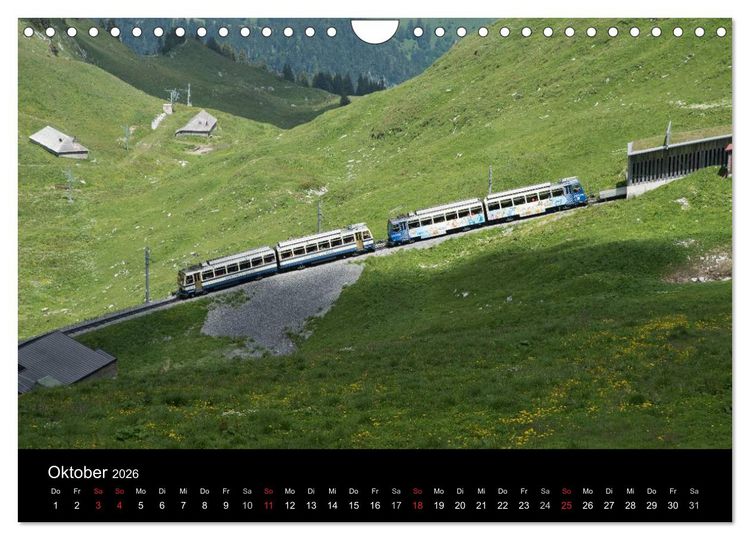 Produktbild: Schweizer Eisenbahn (Wandkalender 2026 DIN A4 quer), CALVENDO Monatskalender