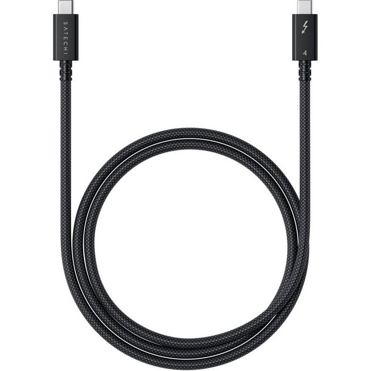 Produktbild: Satechi Thunderbolt&trade;-Kabel Thunderbolt&trade; 4 USB-C&reg; 1.00m Schwarz, Silber ST-YTB100K
