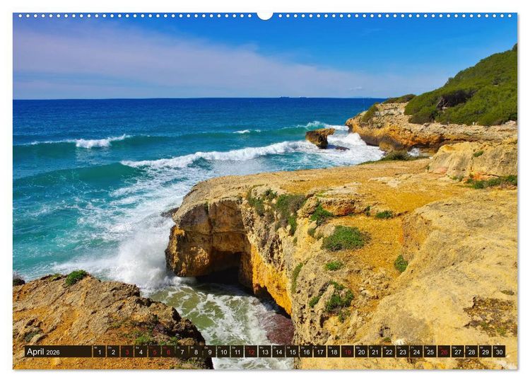 Produktbild: Costa de Ponent - Unterwegs zwischen Barcelona und Tarragona (Wandkalender 2026 DIN A2 quer), CALVENDO Monatskalender