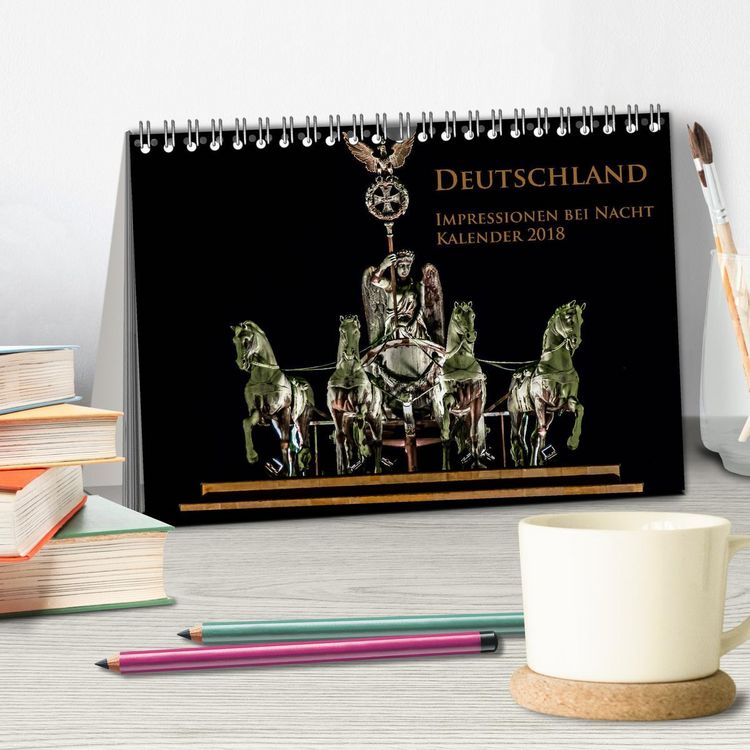 Produktbild: Deutschland Impressionen bei Nacht (Tischkalender 2026 DIN A5 quer), CALVENDO Monatskalender