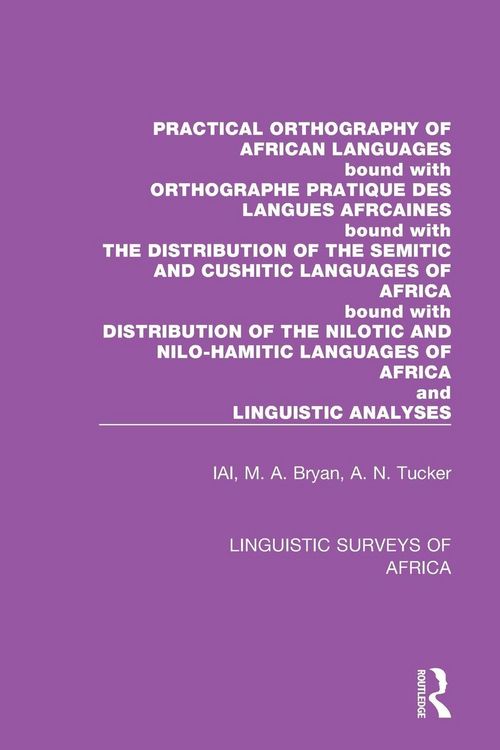 Produktbild: Practical Orthography of African Languages