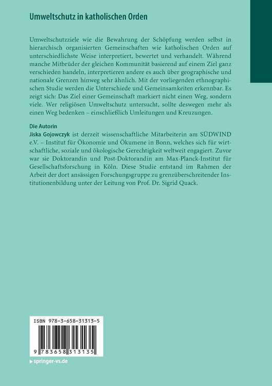 Produktbild: Umweltschutz in katholischen Orden