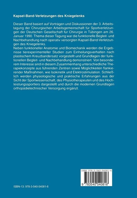 Produktbild: Kapsel-Band-Verletzungen des Kniegelenks
