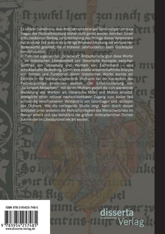 Produktbild: Der Parzivalroman Wolframs von Eschenbach. Ein Schicksalsr&auml;tsel: Versuch einer alternativen Deutung