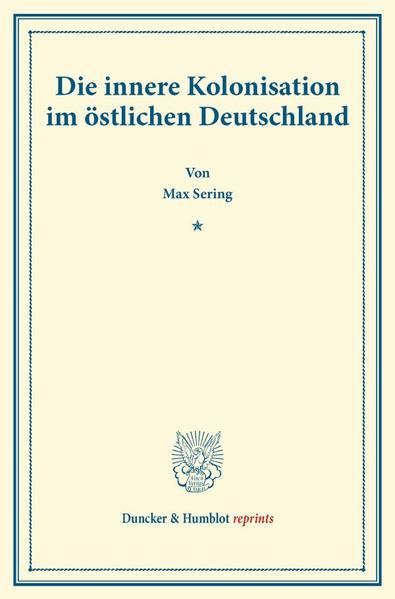 Produktbild: Die innere Kolonisation im &ouml;stlichen Deutschland.