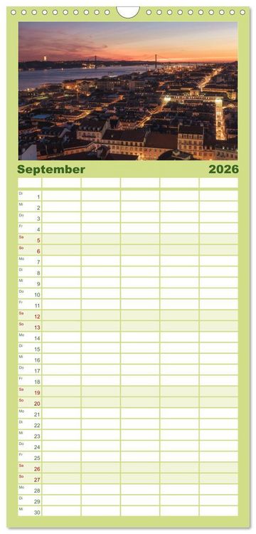 Produktbild: Familienplaner 2026 - Portugal - Von Porto bis zur Algarve mit 5 Spalten (Wandkalender, 21 x 45 cm) CALVENDO