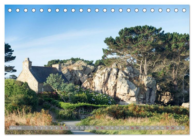 Produktbild: Momente einer Reise - Bretagne (Tischkalender 2026 DIN A5 quer), CALVENDO Monatskalender