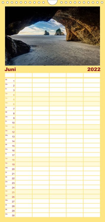 Produktbild: Familienplaner Neuseeland - Attraktiver S&uuml;den (Wandkalender 2022 , 21 cm x 45 cm, hoch)