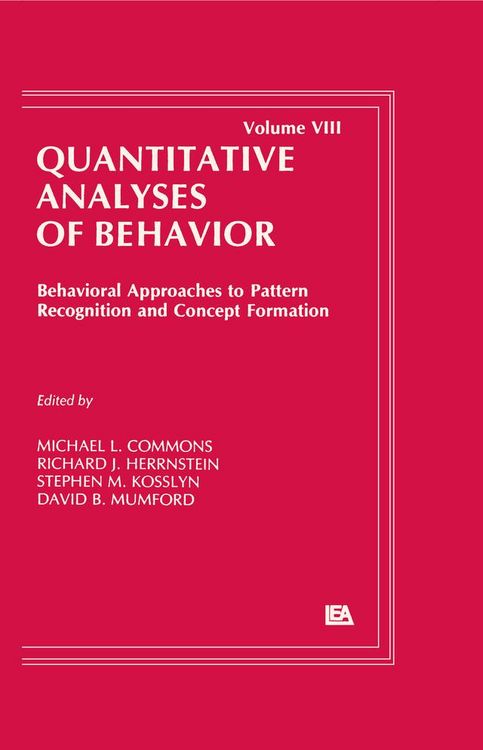 Produktbild: Behavioral Approaches to Pattern Recognition and Concept Formation