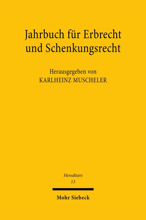 Produktbild: Jahrbuch f&uuml;r Erbrecht und Schenkungsrecht