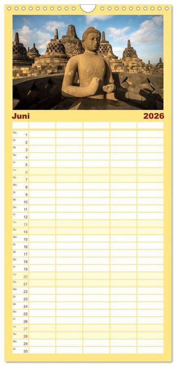 Produktbild: Familienplaner 2026 - Siddhartha Gautama - Buddha mit 5 Spalten (Wandkalender, 21 x 45 cm) CALVENDO