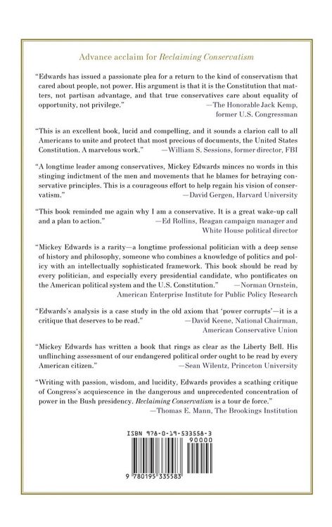 Produktbild: Reclaiming Conservatism
