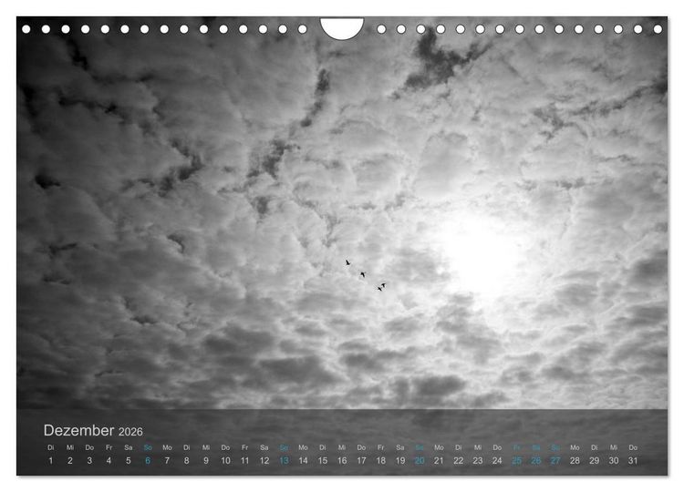 Produktbild: Seest&uuml;cke. Schwarzwei&szlig;e Nordseeimpressionen 2026 (Wandkalender 2026 DIN A4 quer), CALVENDO Monatskalender