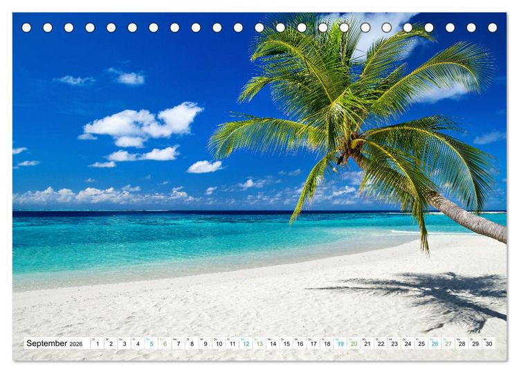 Produktbild: Sehnsucht Strandparadies (Tischkalender 2026 DIN A5 quer), CALVENDO Monatskalender