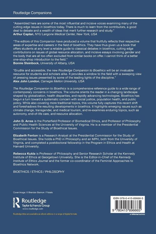 Produktbild: The Routledge Companion to Bioethics