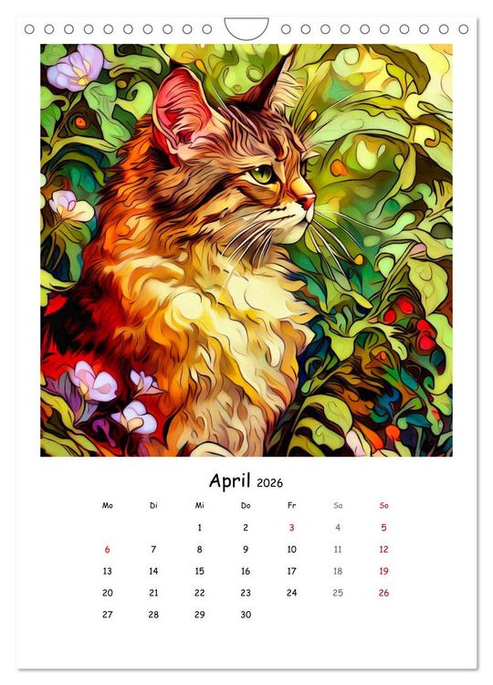 Produktbild: Jugendstil Katzen (Wandkalender 2026 DIN A4 hoch), CALVENDO Monatskalender