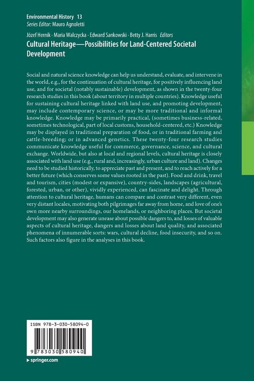 Produktbild: Cultural Heritage&mdash;Possibilities for Land-Centered Societal Development