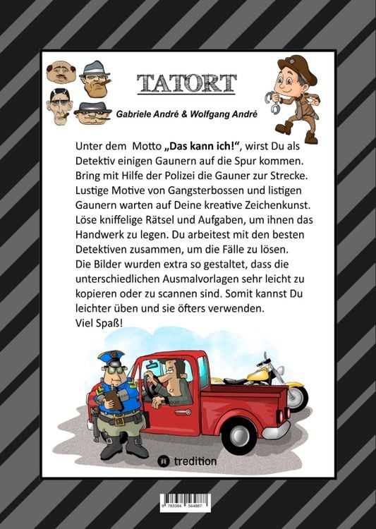 Produktbild: CRAFTBOOK - 120 SEITEN KRIMI MOTIVE - DETEKTIVE - KNIFFLIGE R&Auml;TSEL - GAUNER - GANGSTER - POLIZISTEN - POLIZEIHUND - FAHRZEUGE - TRESOR - H&Auml;FTLINGE