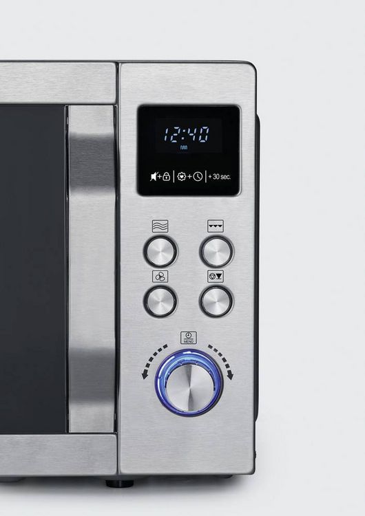 Produktbild: Severin MW 7774 Mikrowelle Edelstahl (geb&uuml;rstet), Silber 900 W Grillfunktion, mit Pizzafunktion, Hei&szlig;luft-Funktion